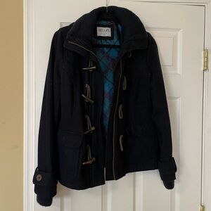 Vintage Delias Navy Blue Lined Peacoat/Pea Coat